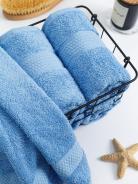 Полотенце махровое - Голубой - фото