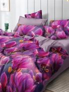 Постельное белье поплин эксклюзив на молнии - Крокус - фото