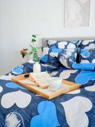 Пододеяльник поплин - Романтика, цвет синий - фото 4