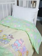 Пододеяльник бязь без молнии - Веселый паровозик - фото 2