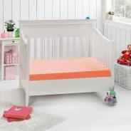 Простыня детская трикотажная на резинке - Персик - фото