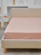 Простыня Микрофибра Страйп - Пудра - фото