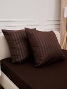 Комплект наволочек Микрофибра Страйп - Шоколад - фото