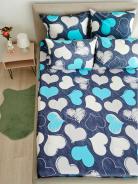 Простыня поплин - Романтика, цвет бирюзовый - фото 2