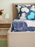 Простыня поплин - Романтика, цвет бирюзовый - фото 3