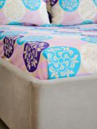 Простыня поплин - Медальоны, цвет сине-фиолетовый - фото 2