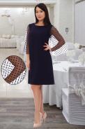 Платье 4624 темно-синий - фото