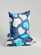 Наволочка Поплин 70*70 (Сток) - РОМАНТИКА (бирюзовый) - фото