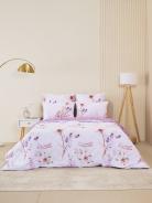 Постельное белье зима-лето из поплина с простыней на резинке - Виталина - фото