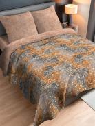 Постельное белье перкаль премиум - Золотые точки - фото