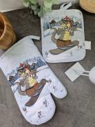 Набор рукавица и прихватка - Сноубордист - фото 2