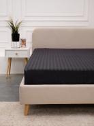 Простыня Микрофибра Страйп - Графит - фото