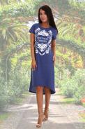 Платье Монеточка индиго - фото