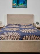 Простыня бязь на резинке - Листья папоротника - фото