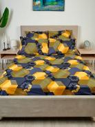 Простыня Бязь - Золотые шестигранники - фото