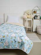 Покрывало детское из поплина - Гусь-обнимусь (мята) - фото