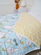 Покрывало детское из поплина - Гусь-обнимусь (мята) - фото 3