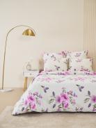 Постельное белье зима-лето из поплина с простыней на резинке - Джина - фото 2