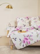 Постельное белье зима-лето из поплина с простыней на резинке - Джина - фото 4