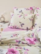 Постельное белье зима-лето из поплина с простыней на резинке - Джина - фото 7