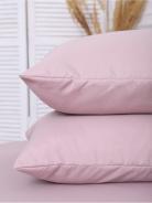 Комплект наволочек полисатин гладкокрашенный - Светло-розовый - фото