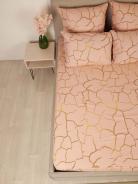 Простыня бязь на резинке - Кракле, цвет пудра Простыня бязь на резинке - Кракле, цвет пудра - фото