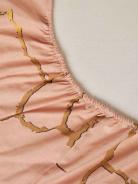 Простыня бязь на резинке - Кракле, цвет пудра Простыня бязь на резинке - Кракле, цвет пудра - фото 4