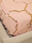 Простыня бязь на резинке - Кракле, цвет пудра Простыня бязь на резинке - Кракле, цвет пудра - фото 5