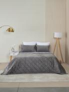 Набор покрывало и чехлы на подушку - Кристалл, цвет графит - фото