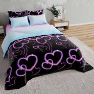 КПБ Перкаль Премиум - Неоновые Сердца - фото