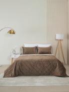 Набор покрывало и чехлы на подушку - Кристалл, цвет коричневый - фото