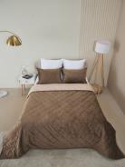 Набор покрывало и чехлы на подушку - Кристалл, цвет коричневый - фото 4