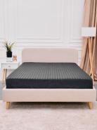 Простыня Микрофибра Страйп - Серый (Сток) - фото