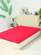 Простыня трикотажная на резинке - Красный - фото