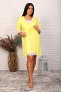 Халат 24618 желтый - фото