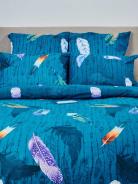 Пододеяльник бязь на молнии - Перья, цвет зеленый - фото 4