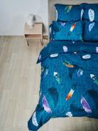 Пододеяльник бязь на молнии - Перья, цвет зеленый - фото 5