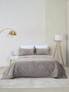 Набор покрывало и чехлы на подушку - Кристалл, цвет какао - фото