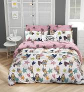 Постельное белье детское поплин на молнии - Кукла - фото