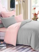 КПБ Полисатин г/к (молния) - Розовая дымка - фото