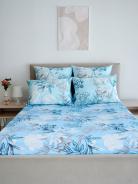 Простыня поплин - Симфония, цвет голубой - фото