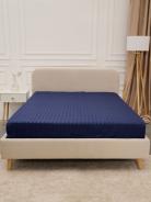 Простыня Микрофибра Страйп - Синий - фото