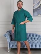 Халат Кимоно ВК-242 мужской изумрудный Халат Кимоно ВК-242 мужской изумрудный - фото