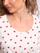 Пижама женская с шортами Молочные сердечки - фото 4