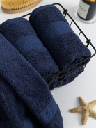 Полотенце махровое - Синий - фото