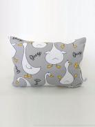 Подушка детская из поплина 50x70 - Гусь обнимусь, цвет серый - фото
