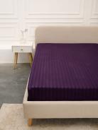 Простыня Микрофибра Страйп - Фиолетовый - фото