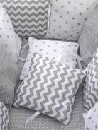 Бортики в кровать - Серый - фото