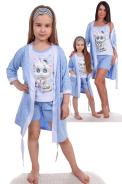 Пеньюар Колосок детский голубой - фото