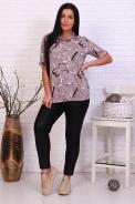 Туника 36540 коричневый - фото
